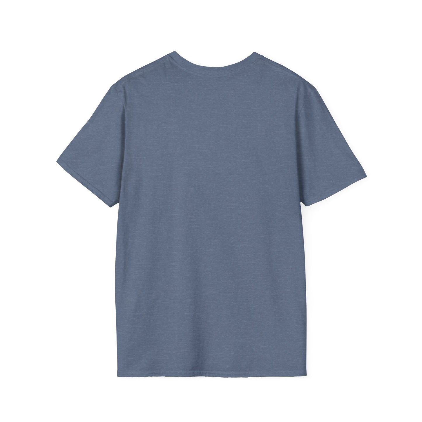 Back view of a blue monstera deliciosa t-shirt made for casual comfort and style