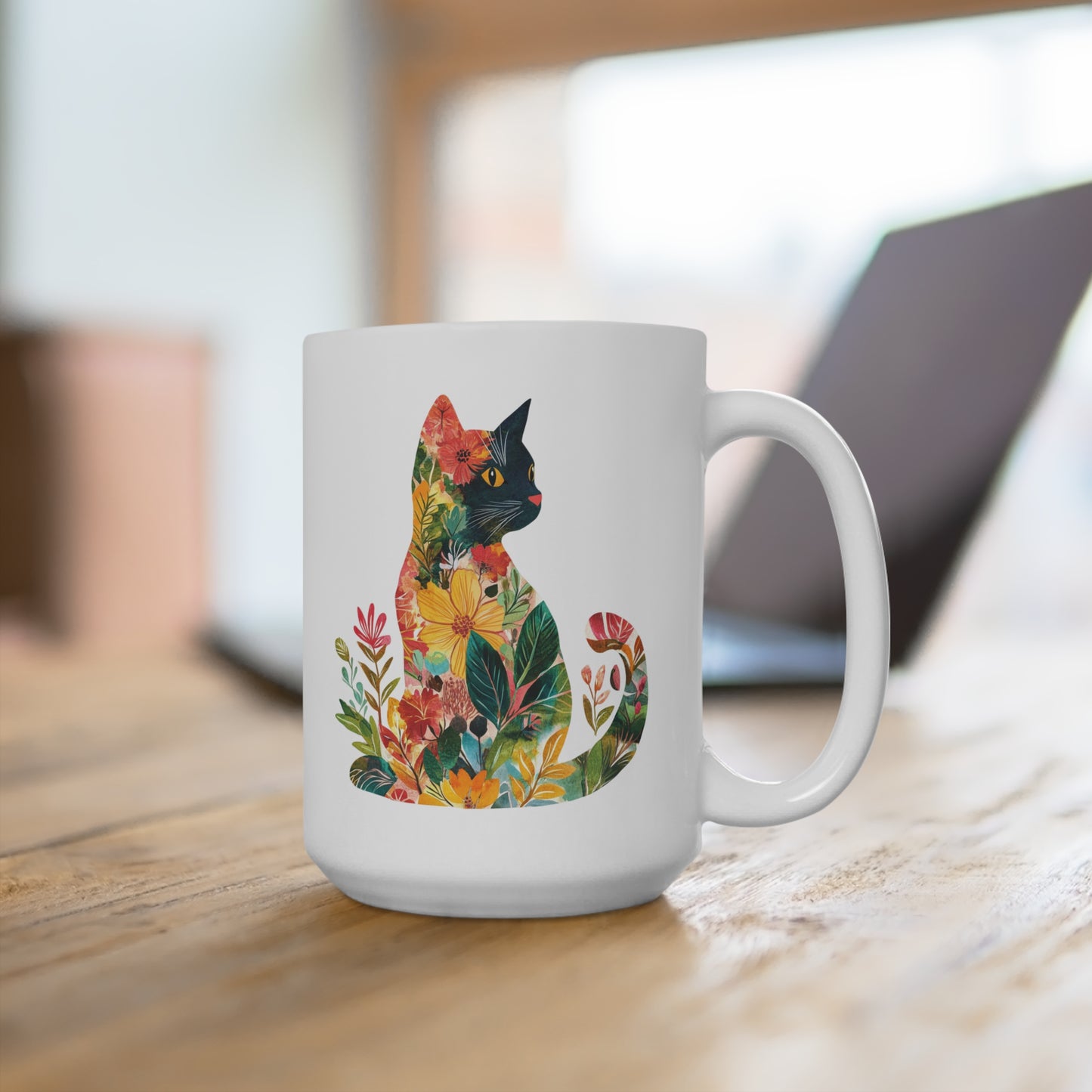 Floral Cat Mug