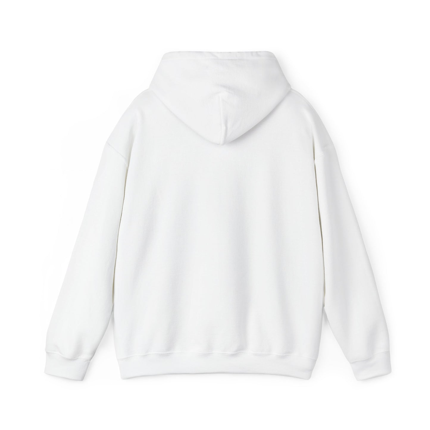 Back view of a white botanical plant hoodie made from soft and cozy fabric