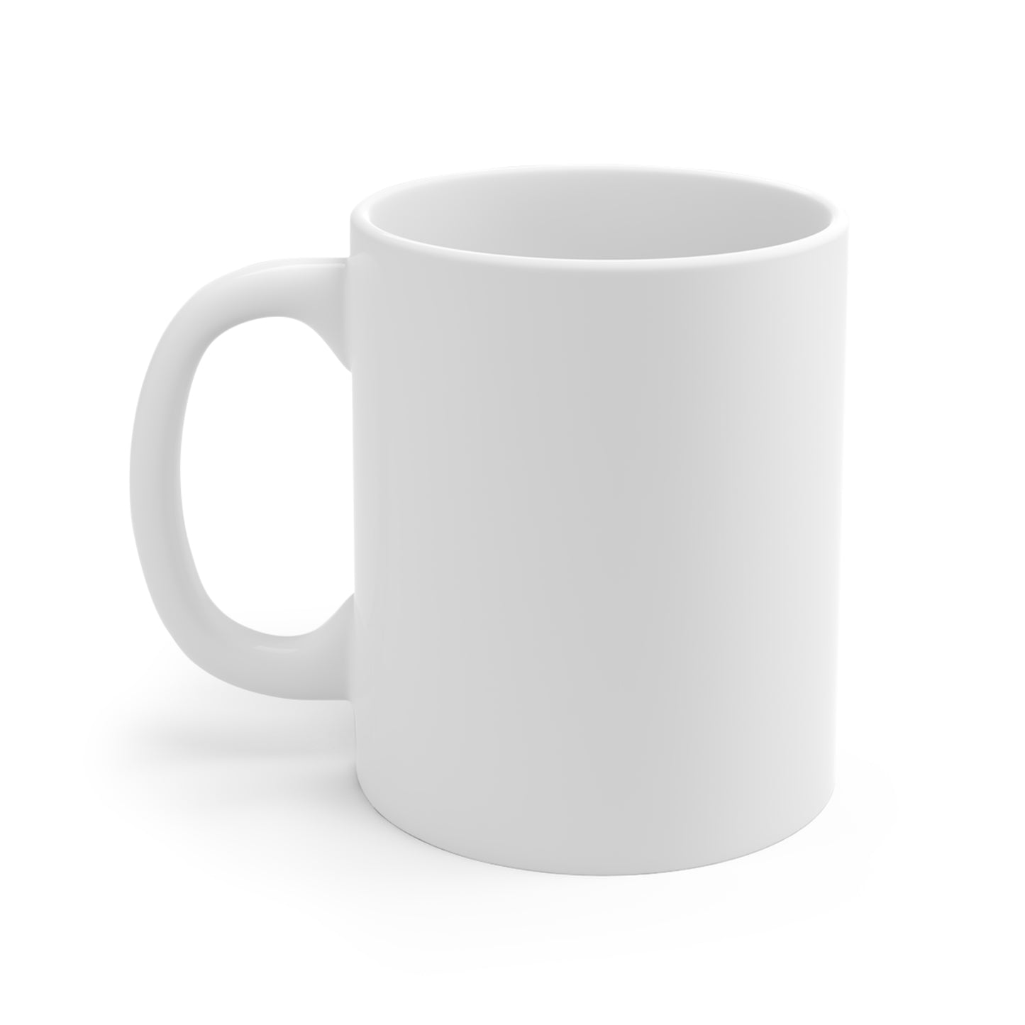 Plain white Floral Art Mug with a classic design for coffee and tea lovers