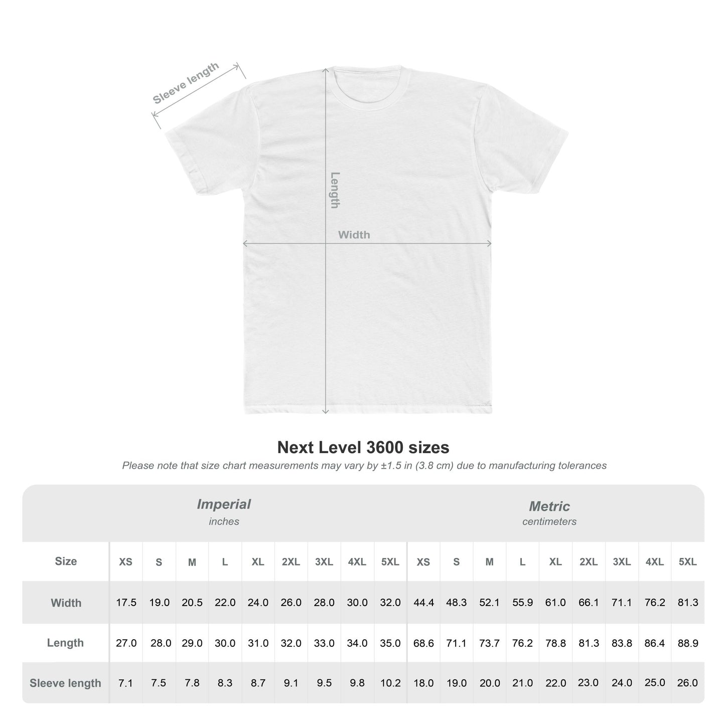 Next Level 3600 floral cat t-shirt in white featuring detailed floral cat design and size chart