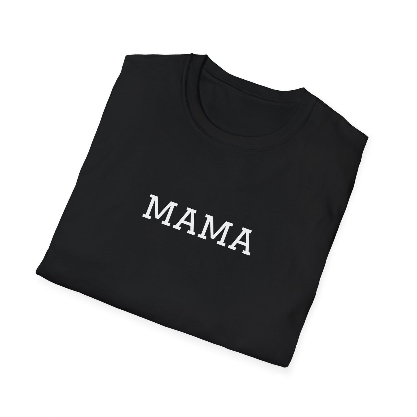 Classic black Mama tee for moms featuring bold white lettering for stylish comfort