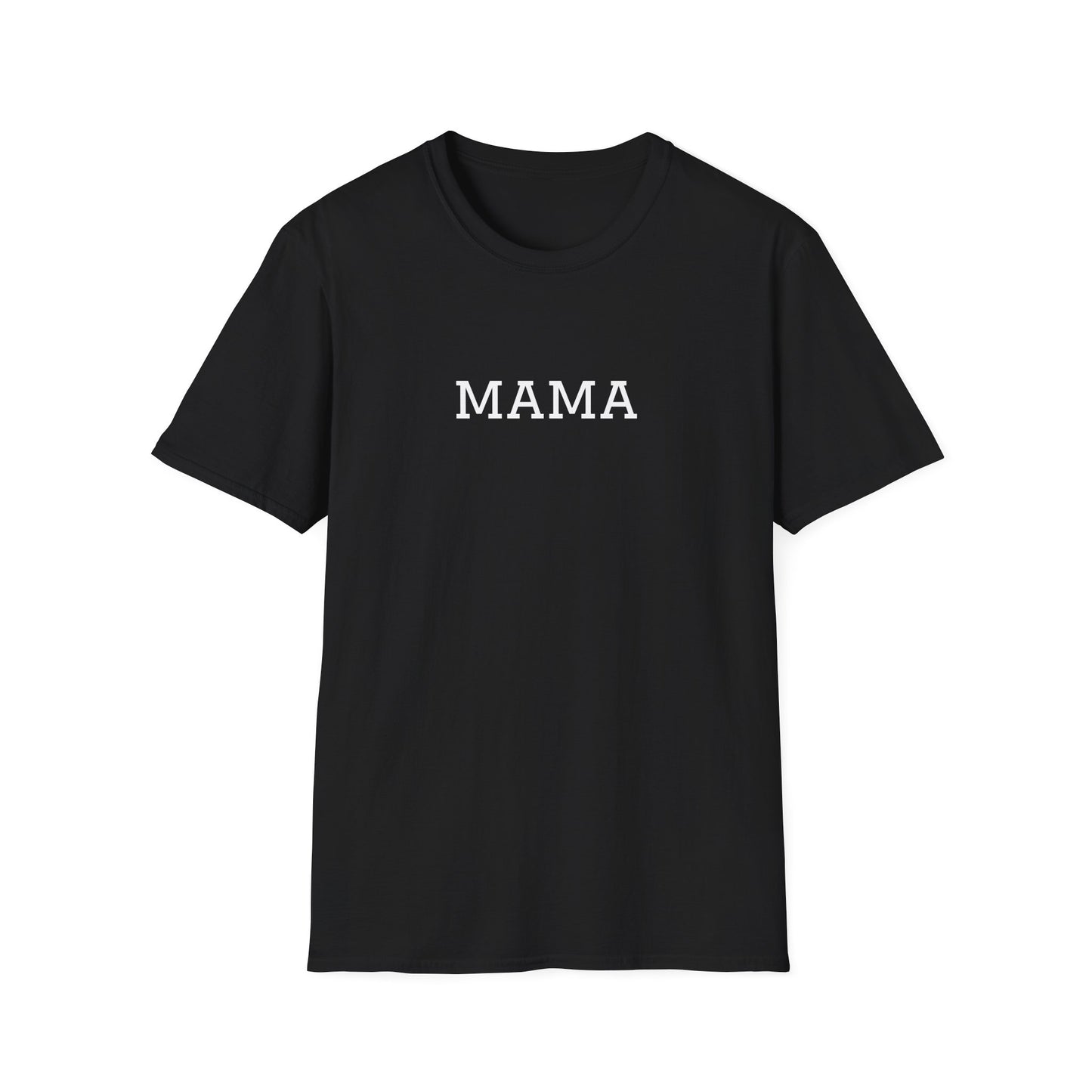 Black Mama tee for moms featuring a bold MAMA print for casual, stylish wear