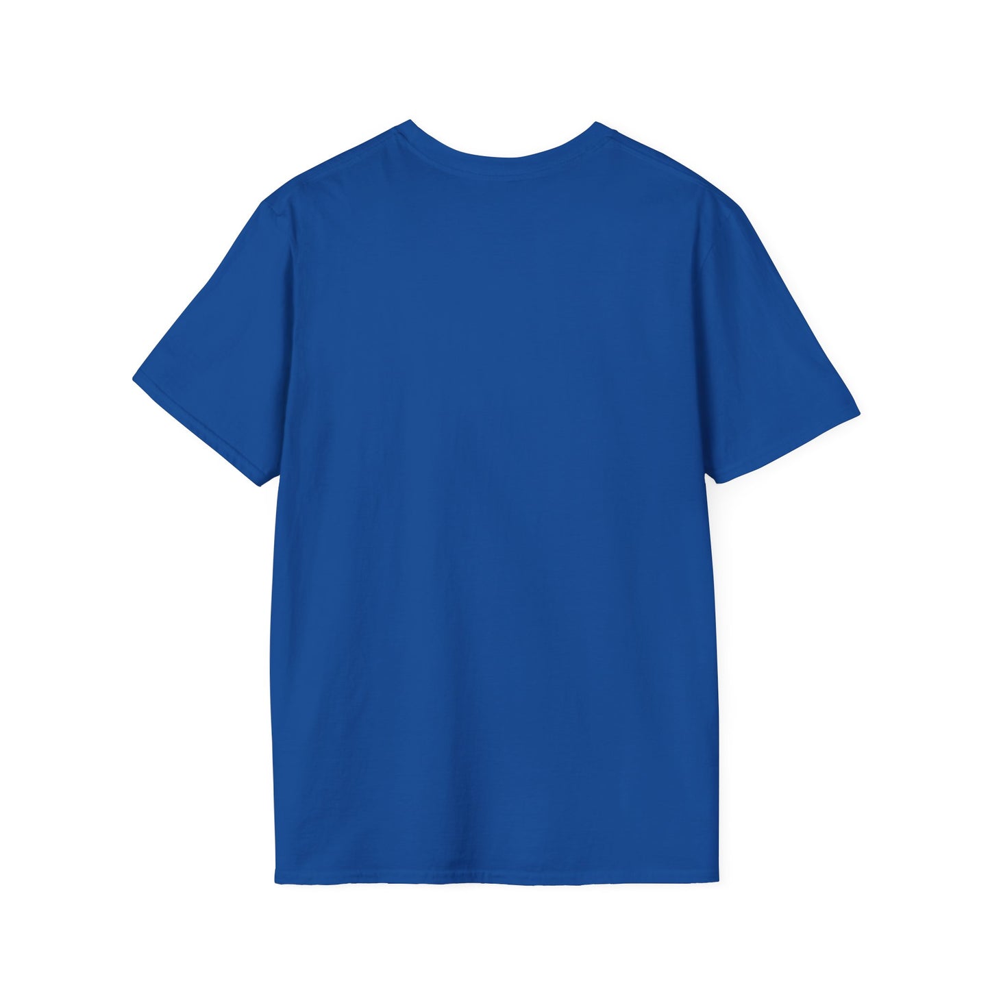 Printify royal blue plain t shirt back view locked in t shirt motivational mockup for casual wear