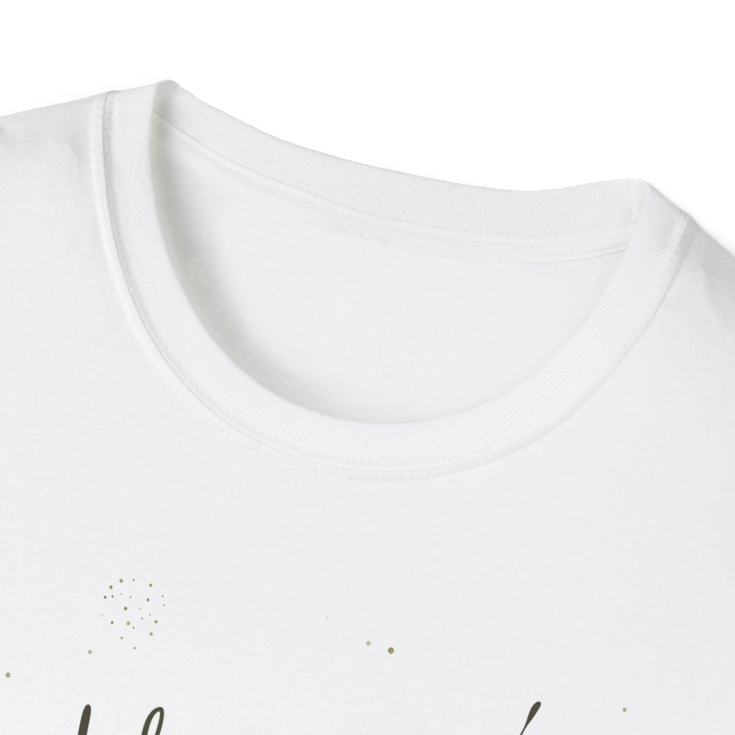 Whimsical dandelion t-shirt featuring a playful design on a soft white fabric