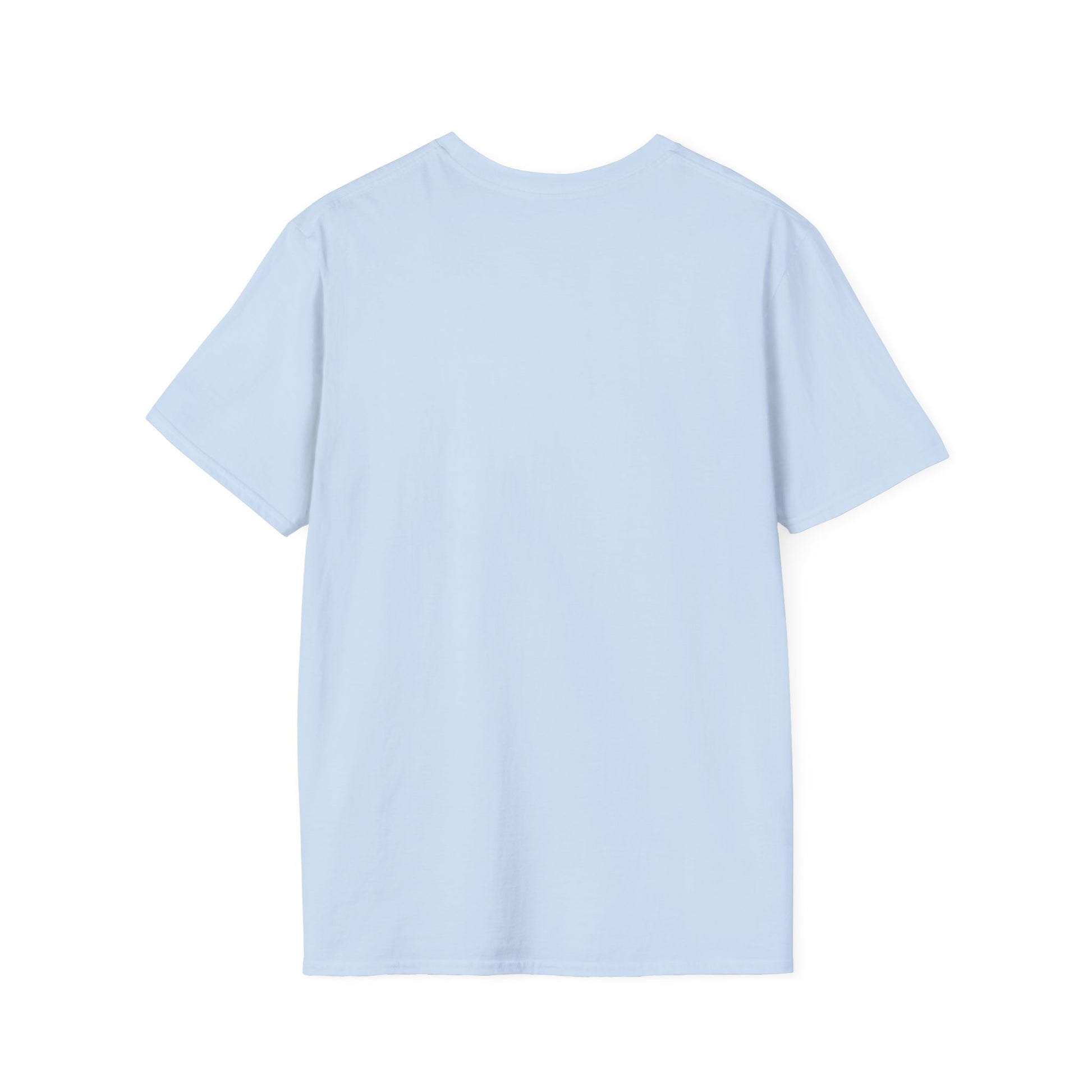 Light blue monstera deliciosa t-shirt showcasing a comfortable and casual design for everyday wear