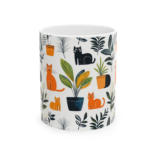 Cat Plant Mug