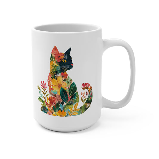 Floral Cat Mug