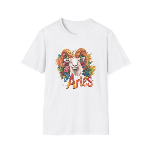 Aries Zodiac Softstyle T-Shirt, Astrology Shirt, Gifts for Aries, Unisex Tee, Horoscope Apparel