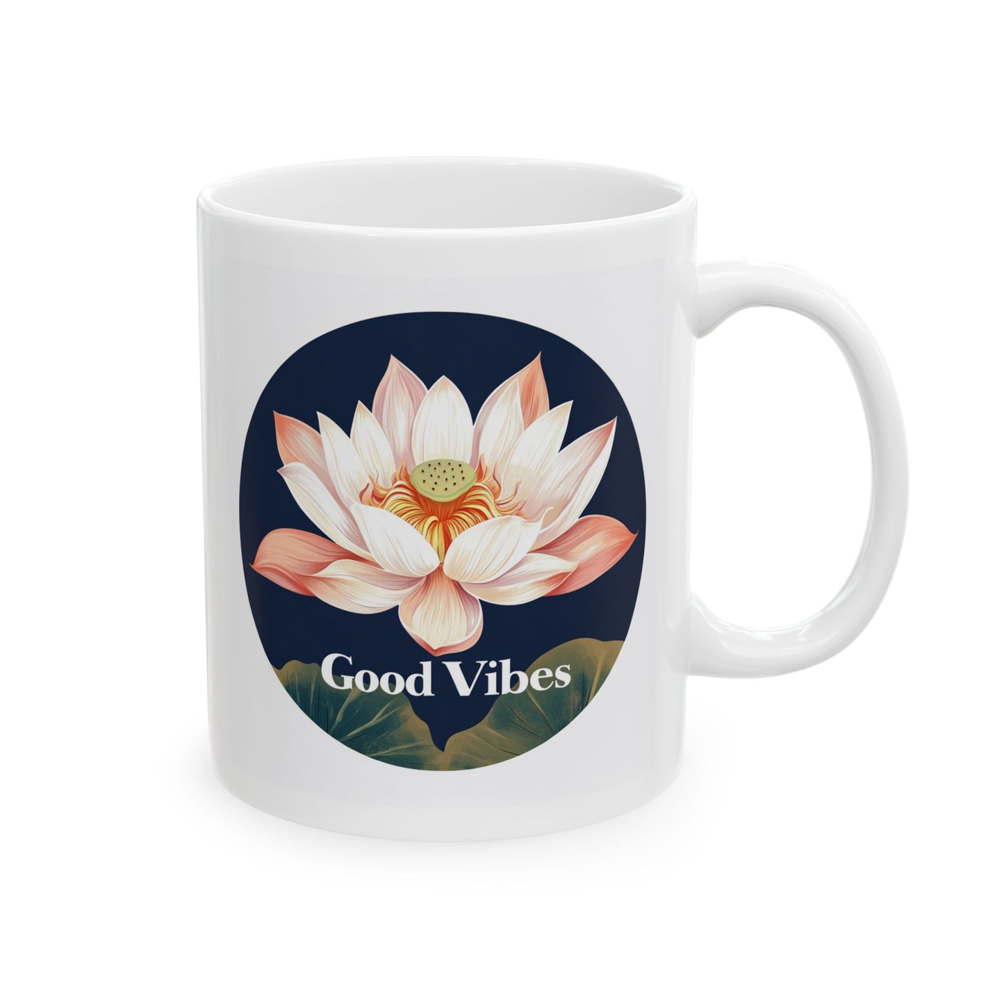 Lotus Flower "Good Vibes" Mug