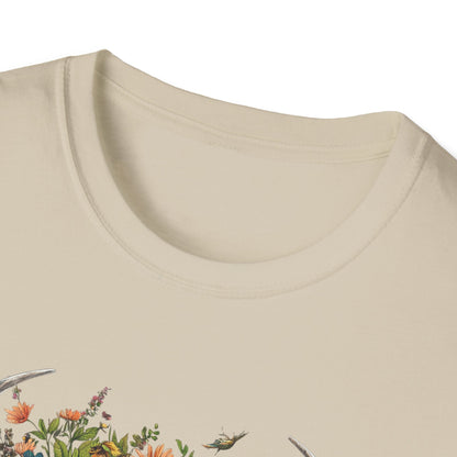 Zodiac Taurus Floral T-Shirt, Astrology Gift, Zodiac Sign Tee, Birthday Gift for Taurus, Cow  Bull Graphic Shirt, Nature Lover Apparel