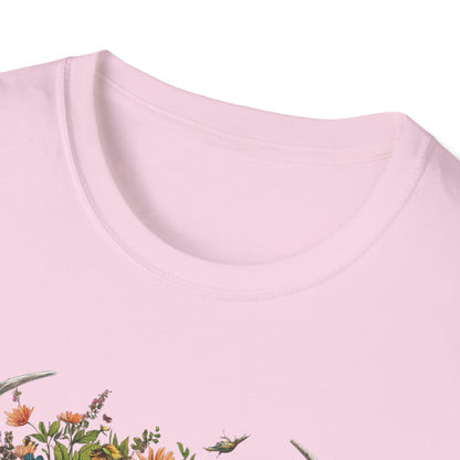 Zodiac Taurus Floral T-Shirt, Astrology Gift, Zodiac Sign Tee, Birthday Gift for Taurus, Cow  Bull Graphic Shirt, Nature Lover Apparel
