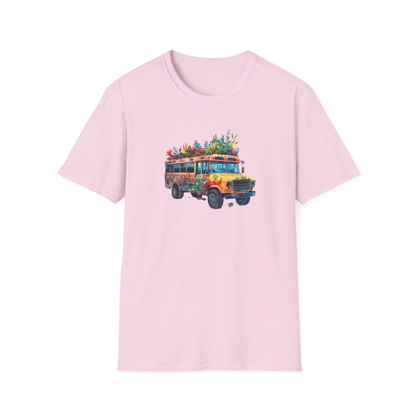 Vibrant Floral Bus T-Shirt