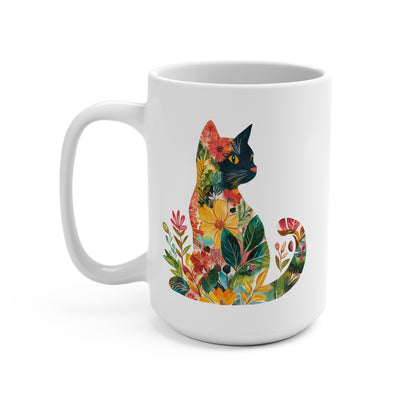 Floral Cat Mug