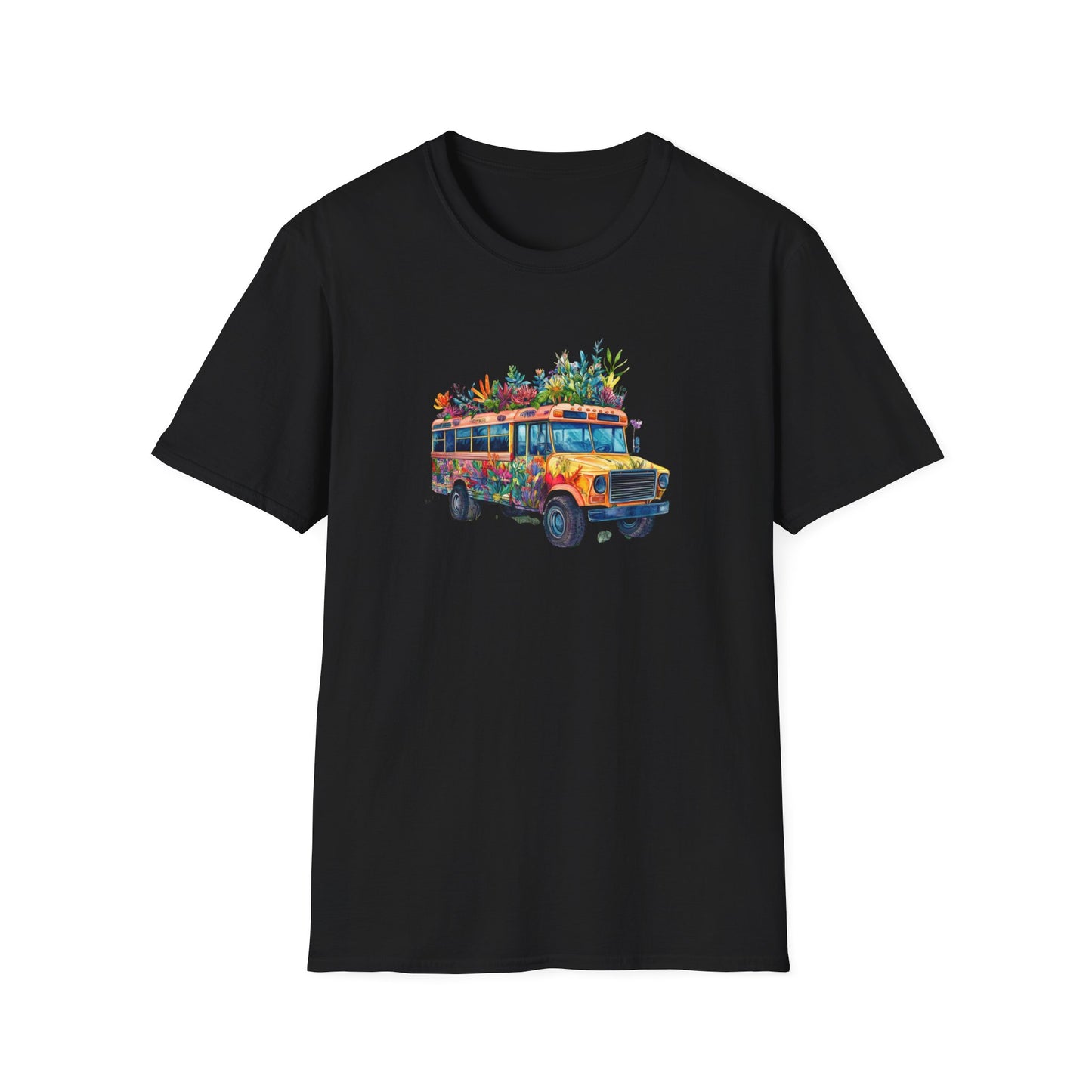 Vibrant Floral Bus T-Shirt