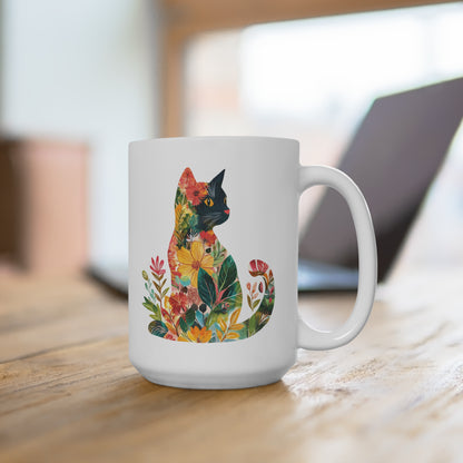 Floral Cat Mug