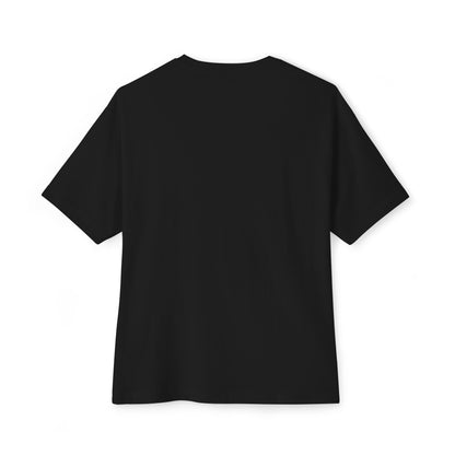 Back view of the abundant vibe oversized tee in black, perfect for casual outfits