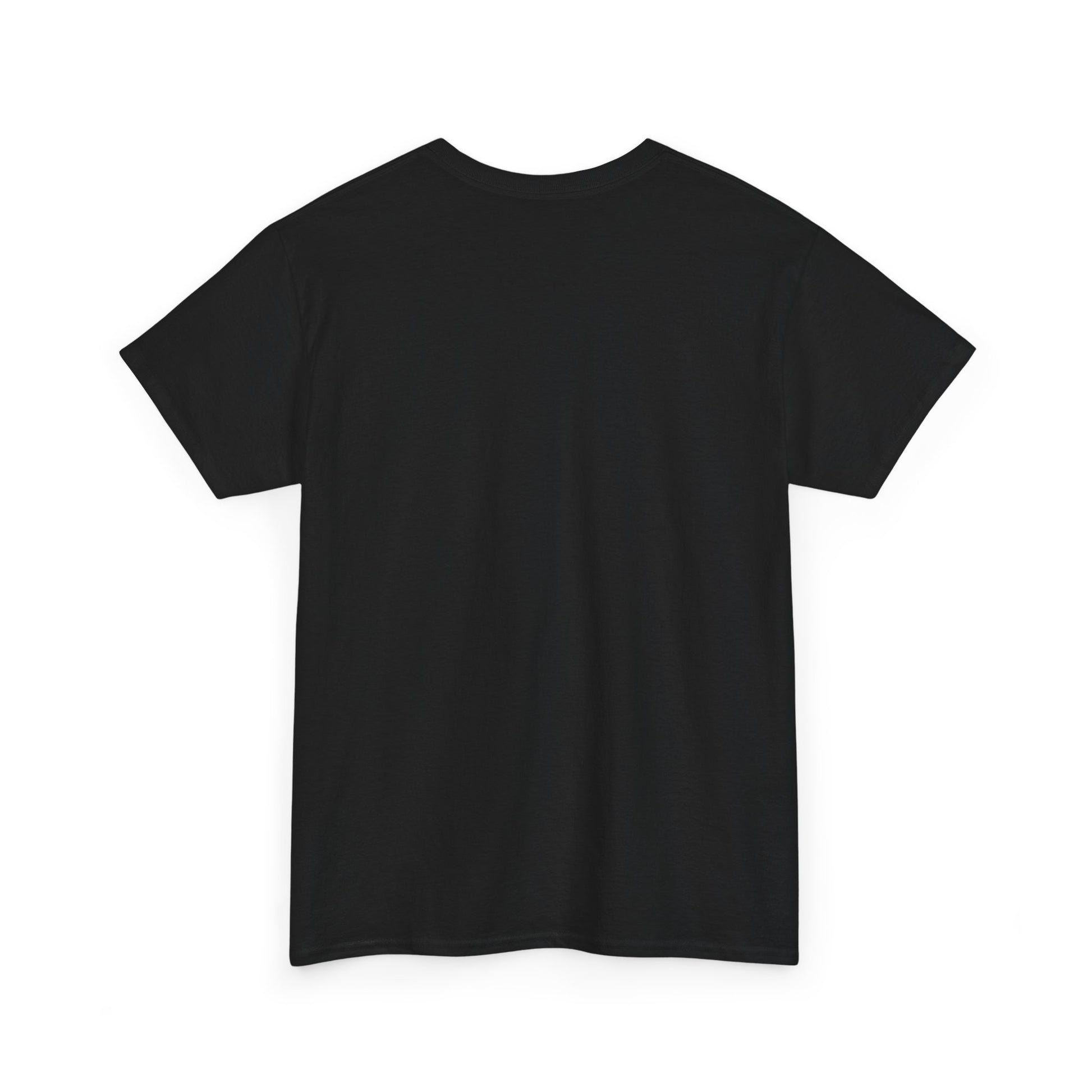Back view of an Artistic Unisex Cotton Tee in black, perfect for casual wear or art-inspired outfits.