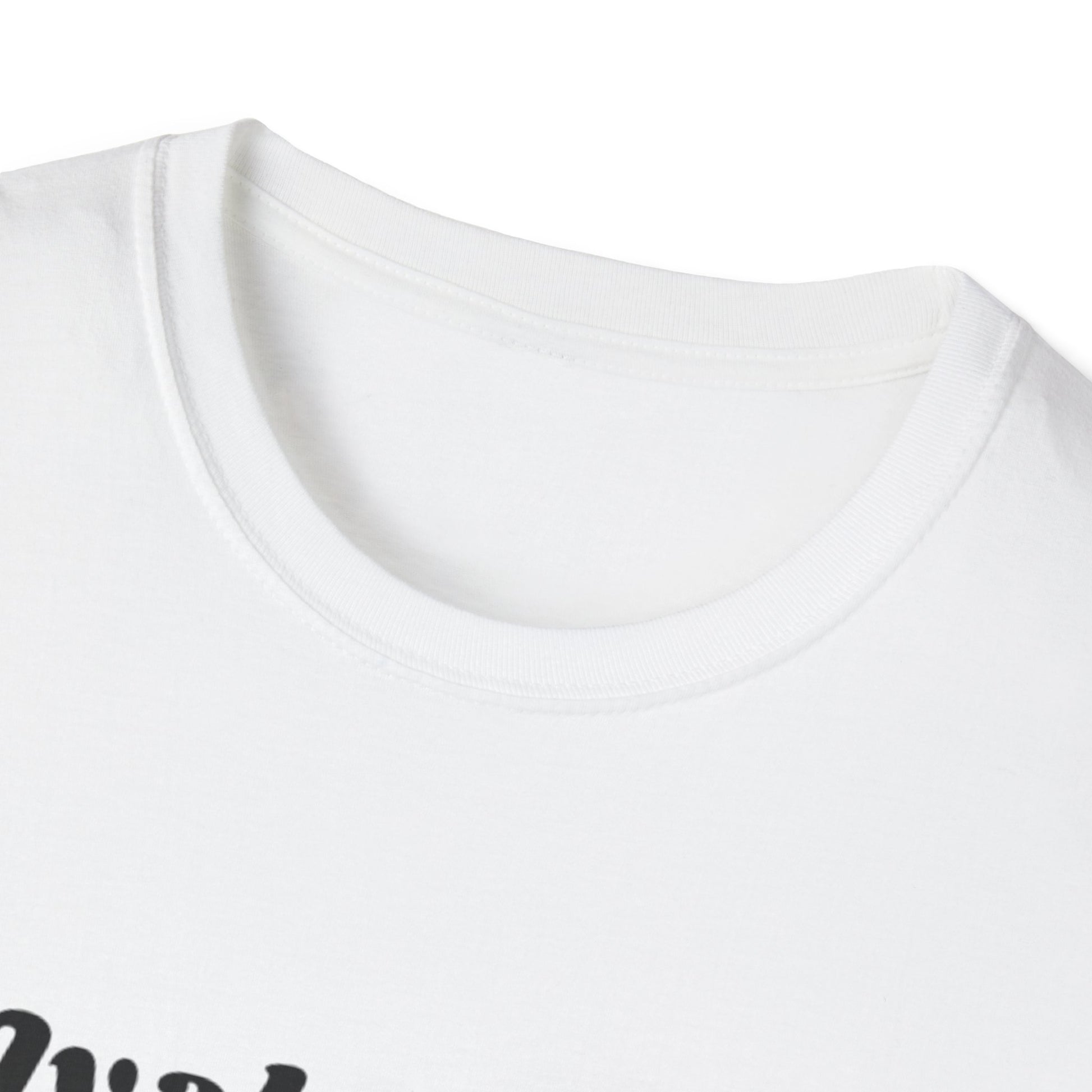 Close-up of white ayahuasca plant medicine t-shirt with soft fabric and vibrant print