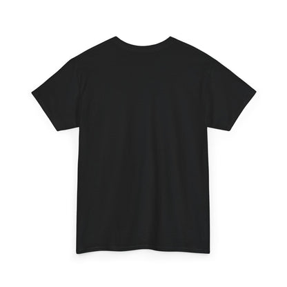 Back view of black cosmic vibes t-shirt made from soft, durable fabric for everyday wear