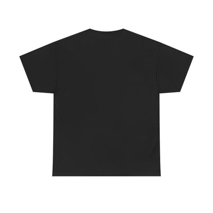 Back view of a black cosmic vibes t-shirt made from soft, comfortable fabric