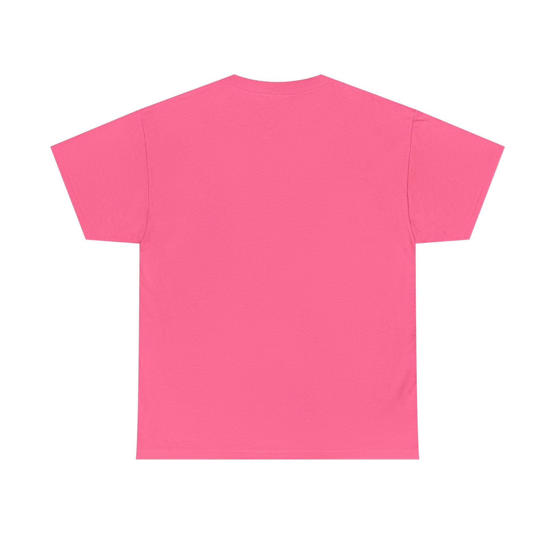 Back view of a vibrant pink cosmic vibes t-shirt designed for a trendy and stylish look