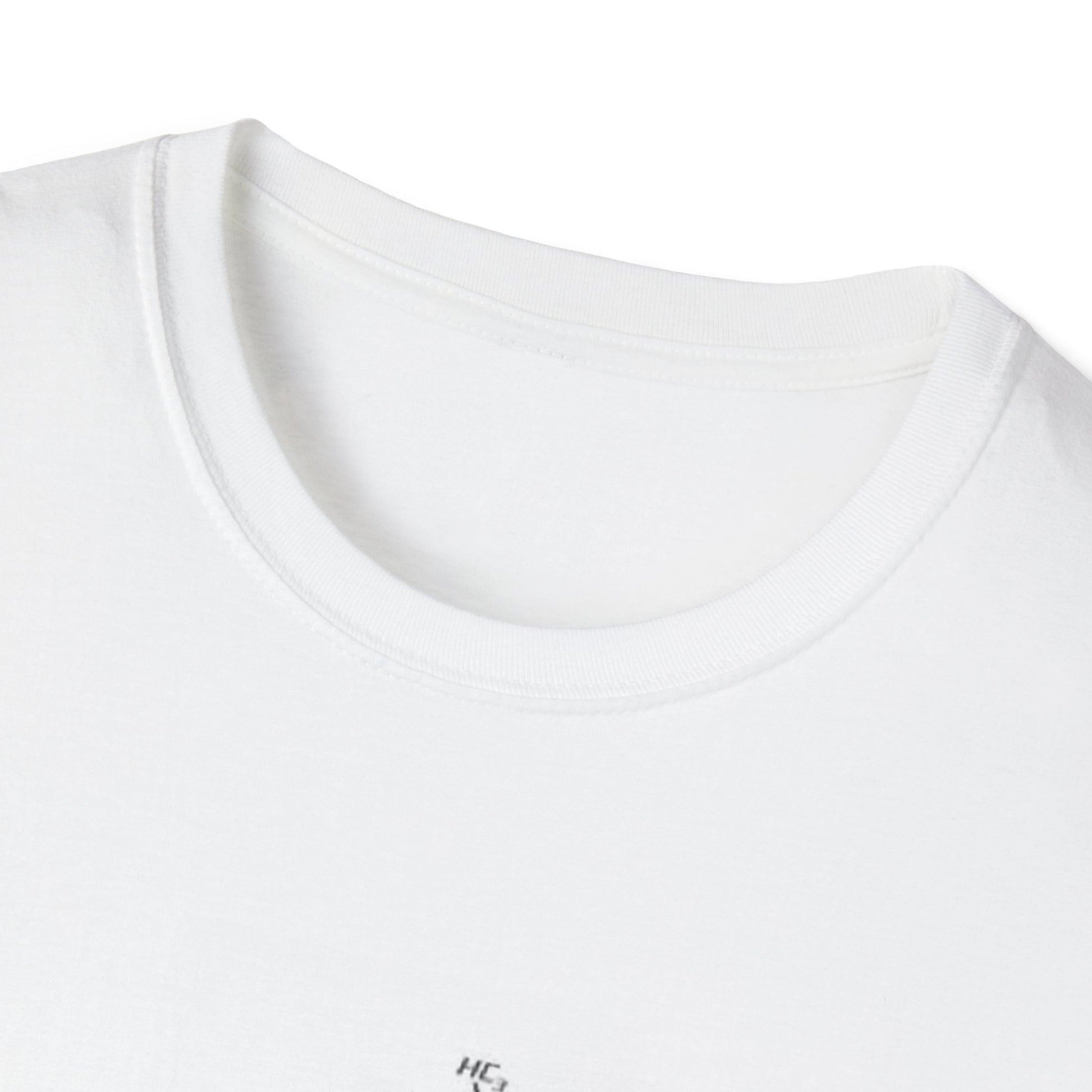 White DMT molecule t-shirt with a detailed print of the chemical structure