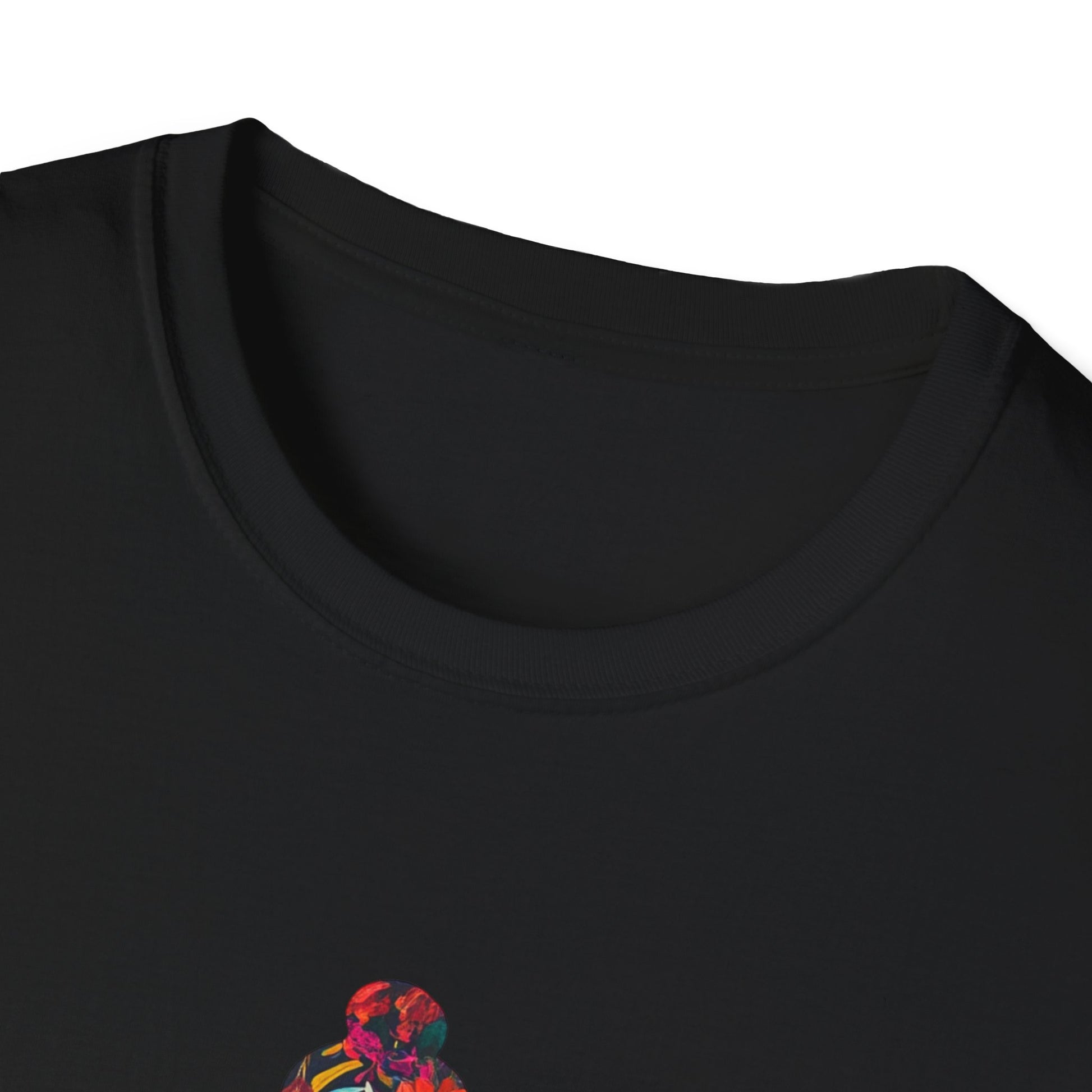 Floral Buddha T-Shirt in black with vibrant floral design for a stylish and spiritual look