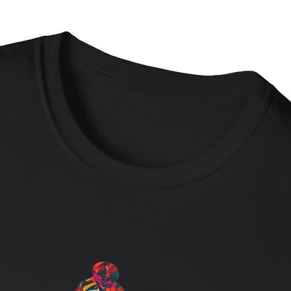 Floral Buddha T-Shirt in black with vibrant floral design for a stylish and spiritual look