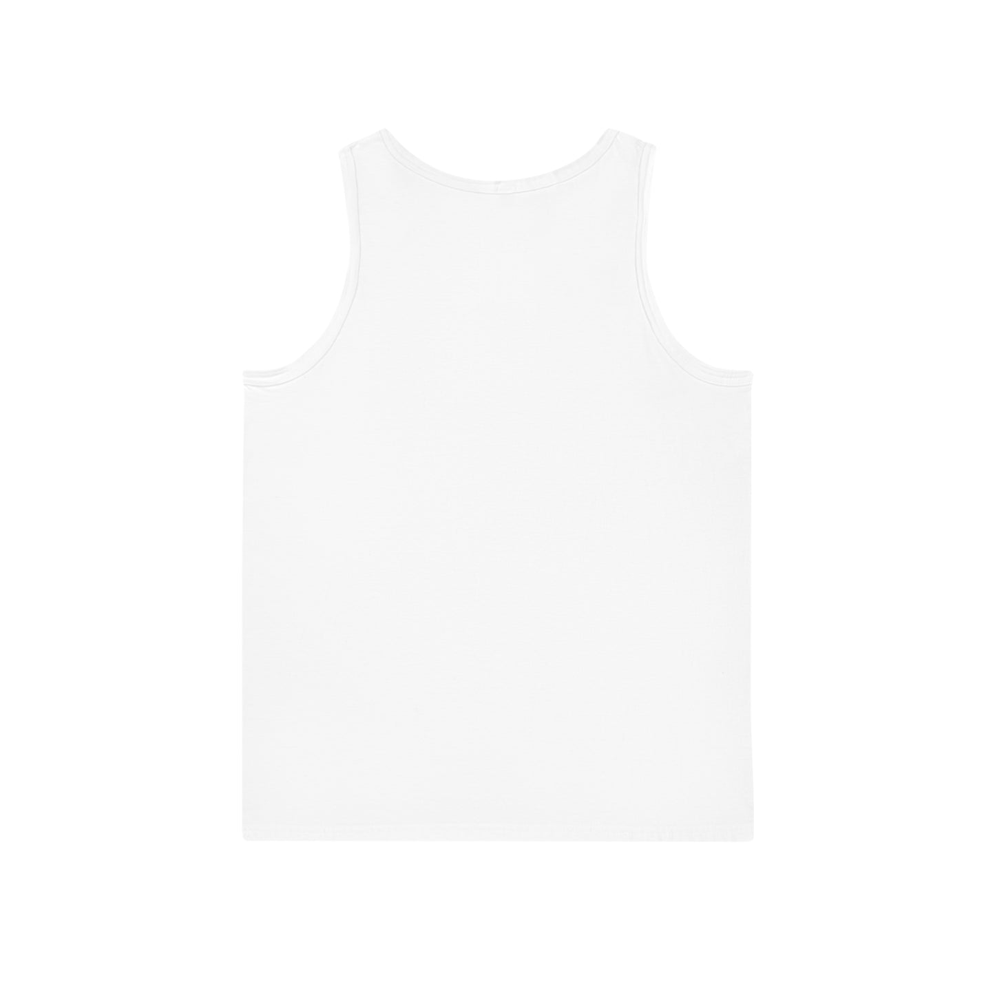 Back view of a floral cross tank top in plain white fabric for casual summer wear