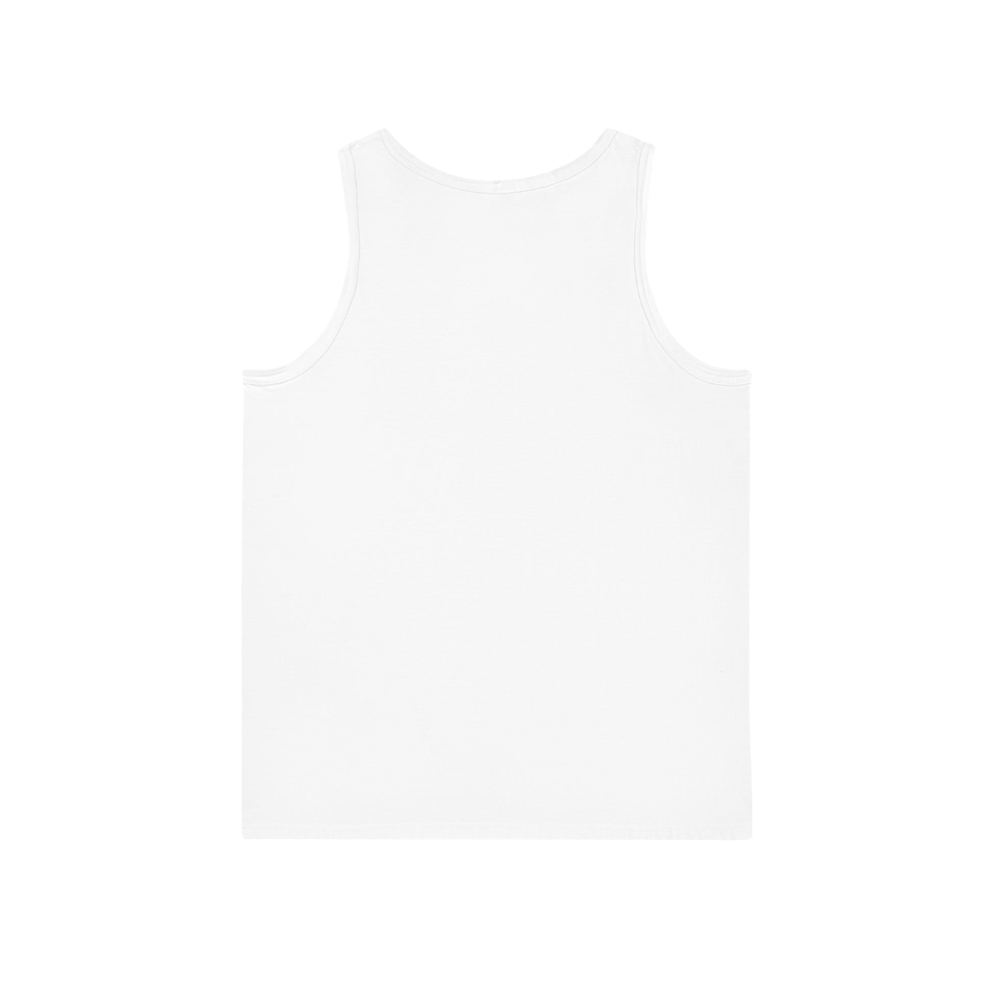 Back view of a floral cross tank top in plain white fabric for casual summer wear