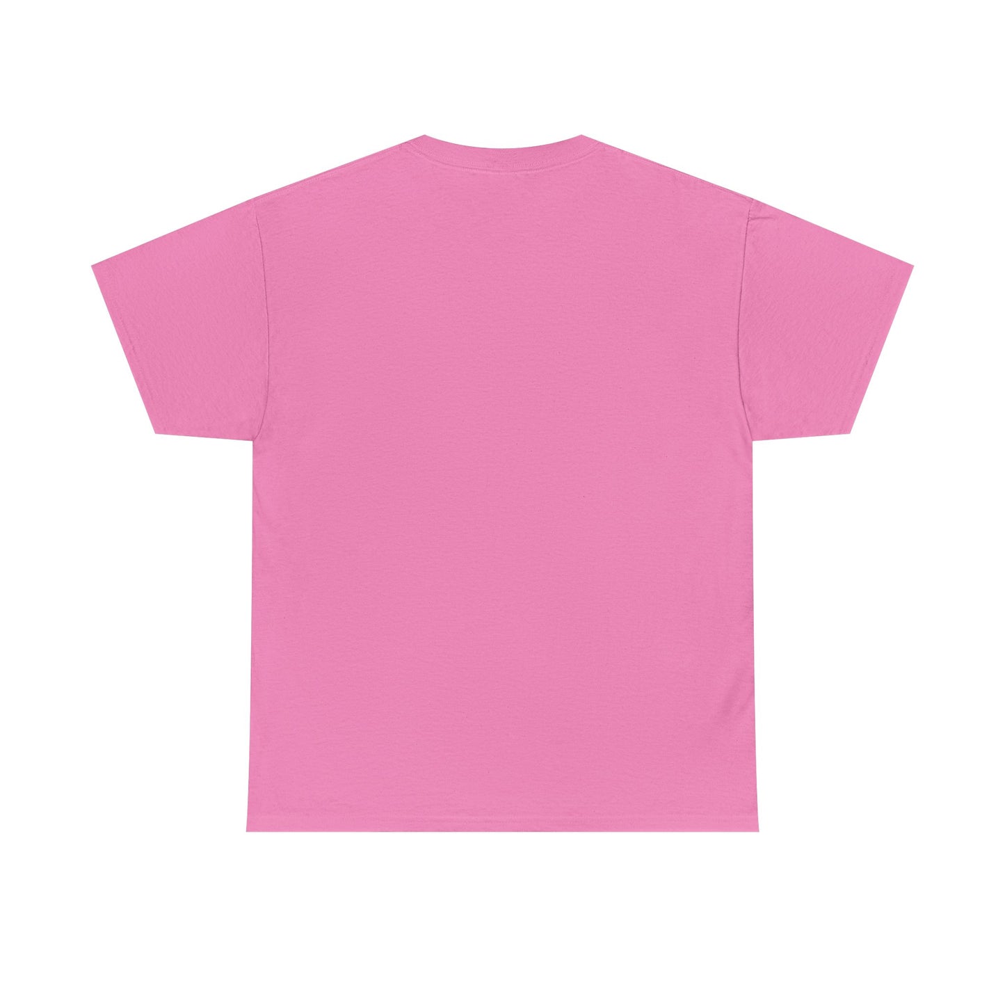 Back view of a pink queen floral t-shirt made from soft, breathable fabric