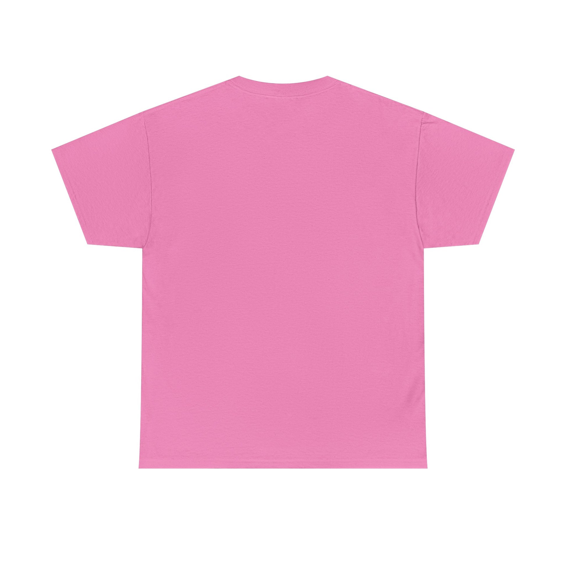 Back view of a pink queen floral t-shirt made from soft, breathable fabric
