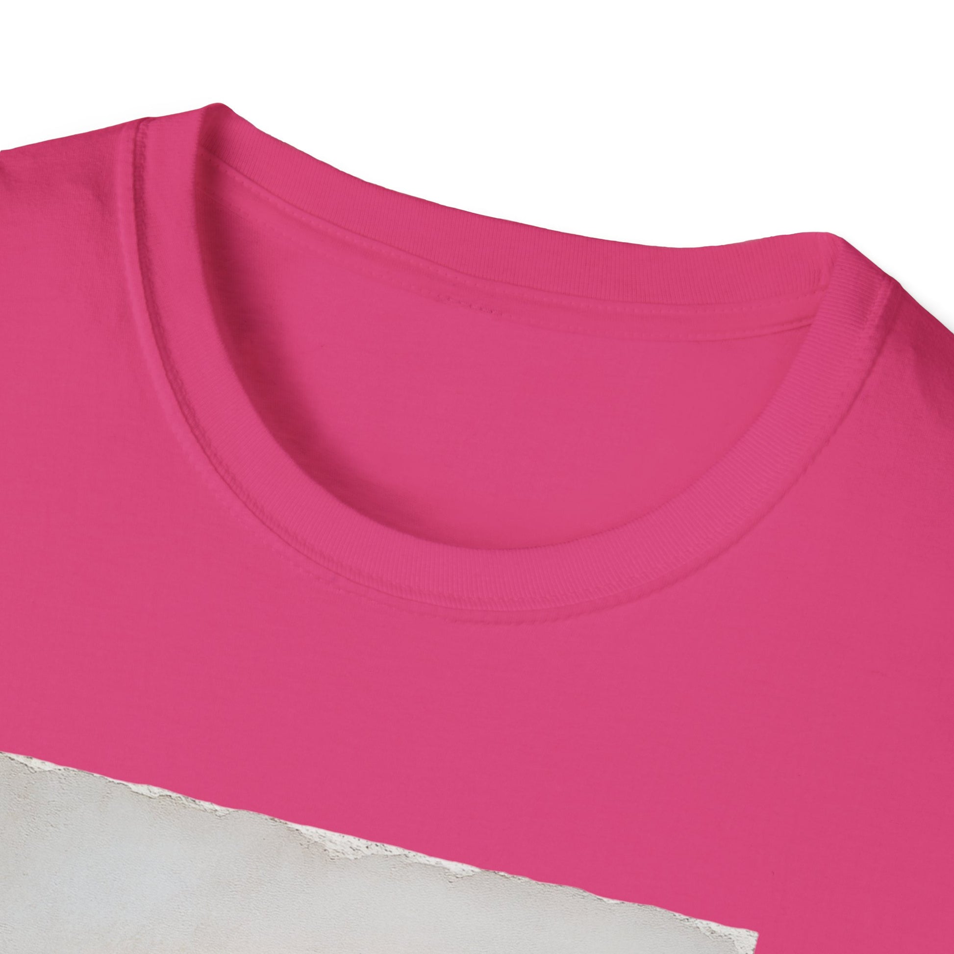 Vibrant pink heart graphic t-shirt featuring a bold design for casual wear