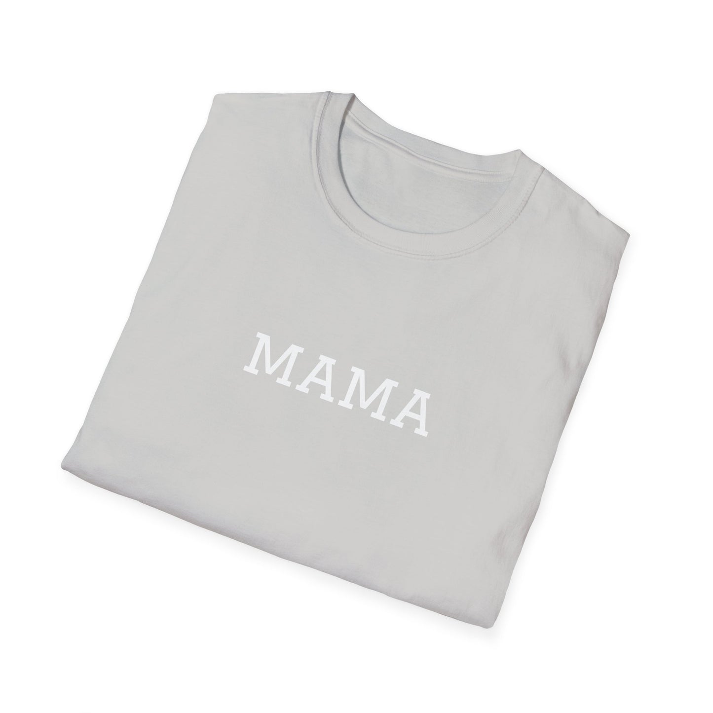 Light gray Mama tee for moms with a simple, stylish design for everyday wear