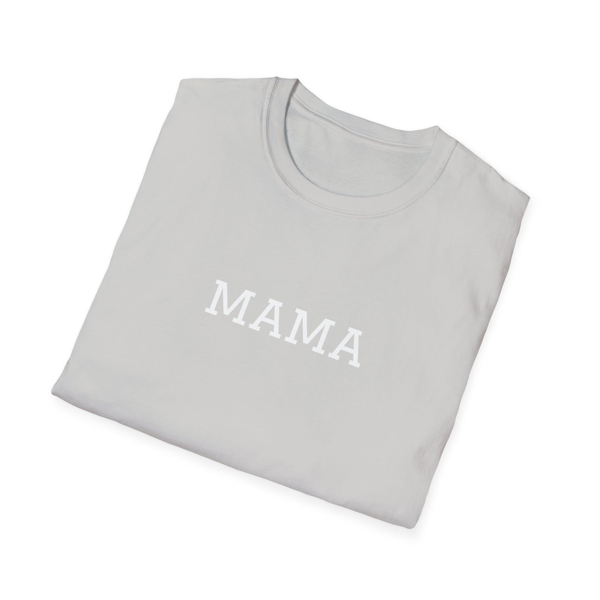 Light gray Mama tee for moms with a simple, stylish design for everyday wear