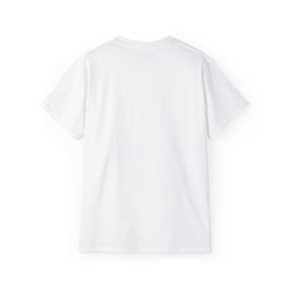 Back view of a plain white meditation graphic tee from Printify, perfect for casual wear