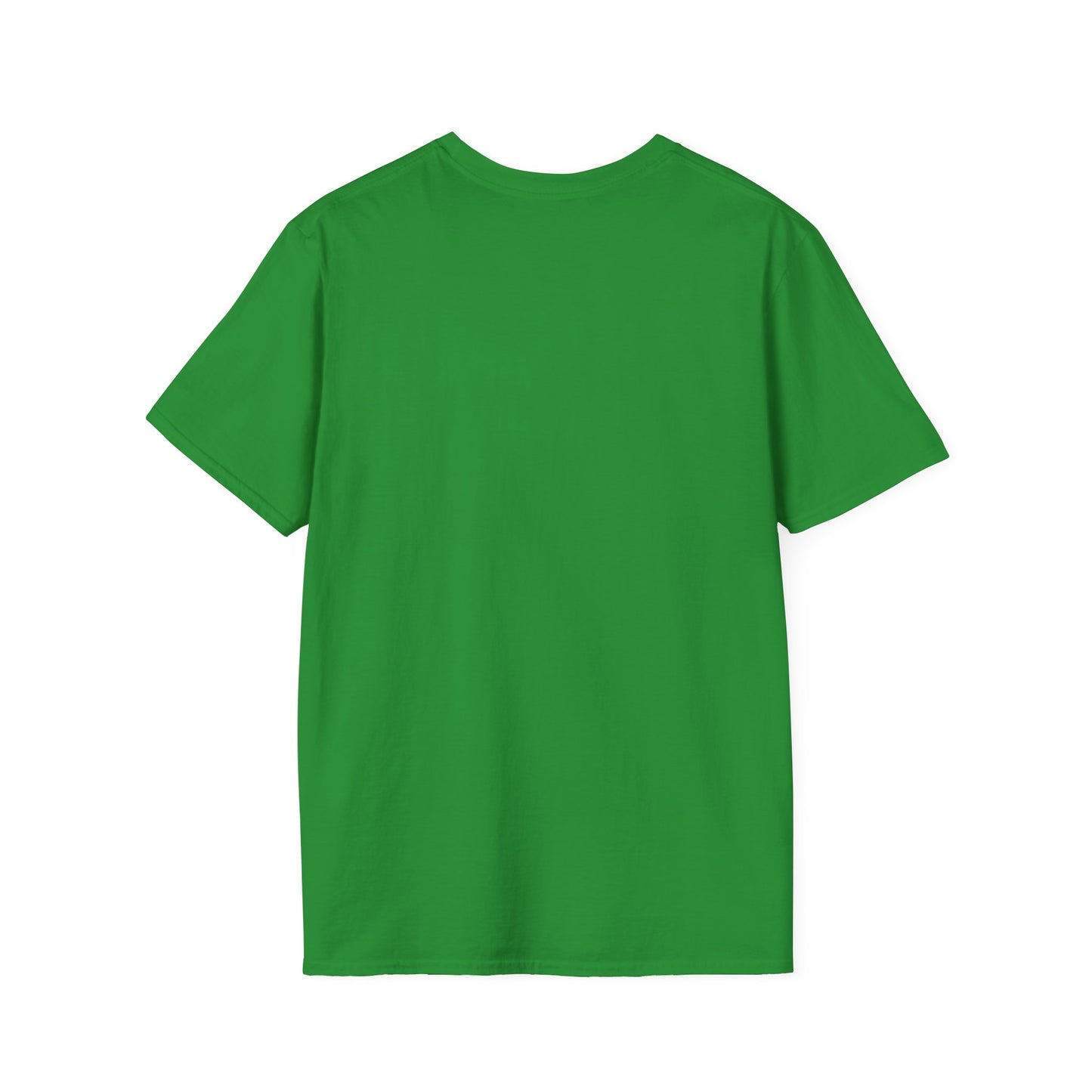 Printify plain green cotton crew neck T shirt back view casual fit for workouts and everyday wear locked in t shirt motivational