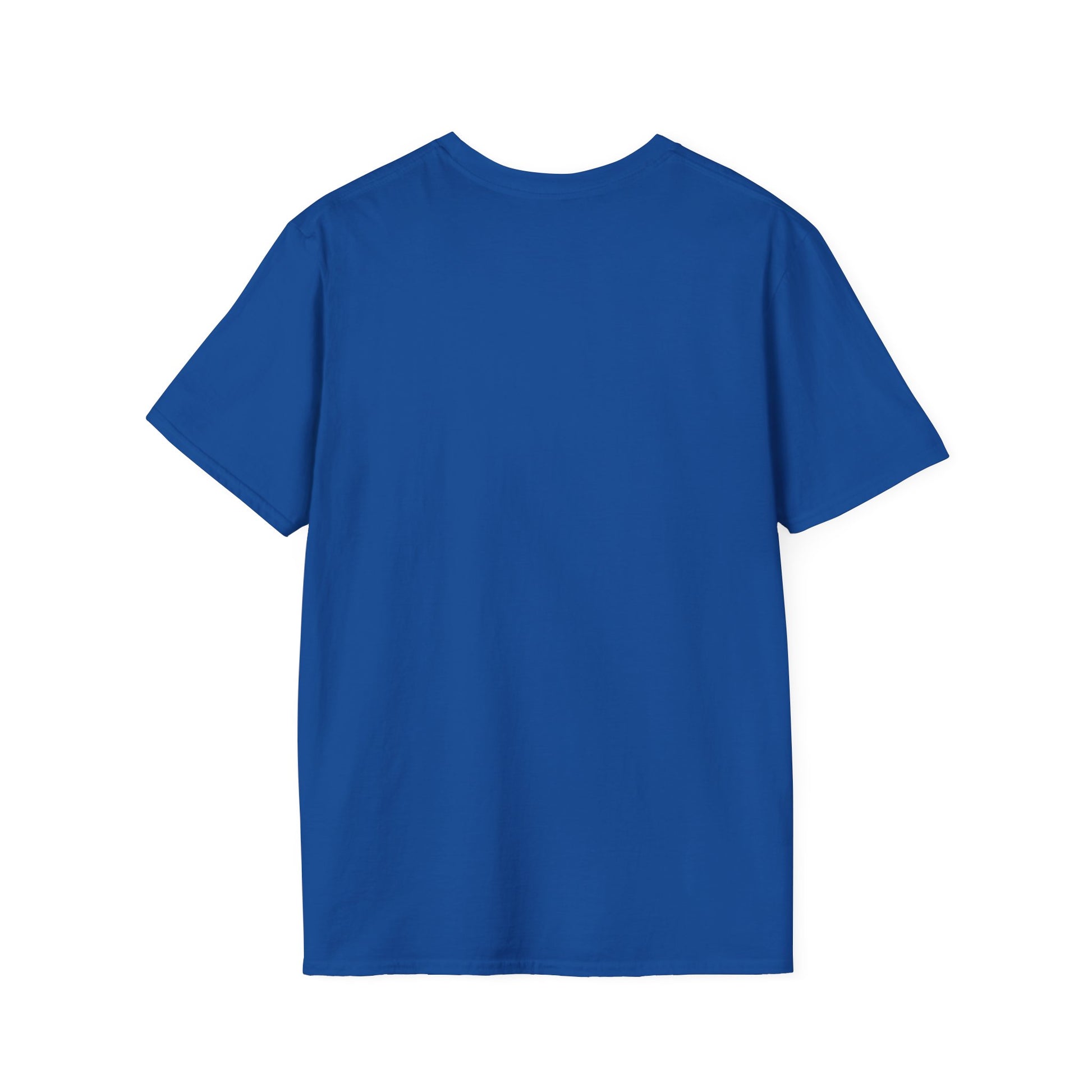 Printify royal blue plain t shirt back view locked in t shirt motivational mockup for casual wear