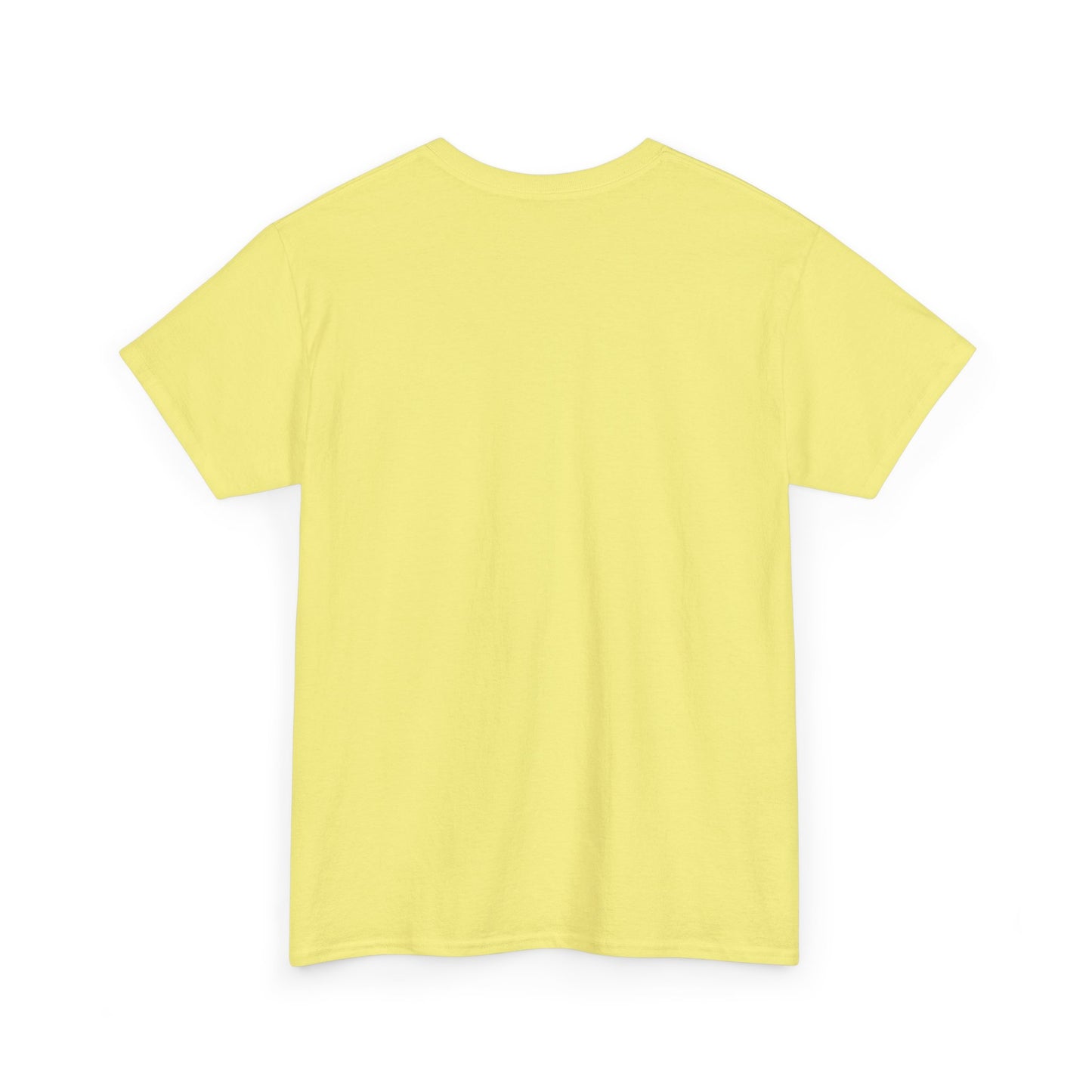 Back view of a yellow Love is Everything T-Shirt showcasing a classic fit and soft fabric