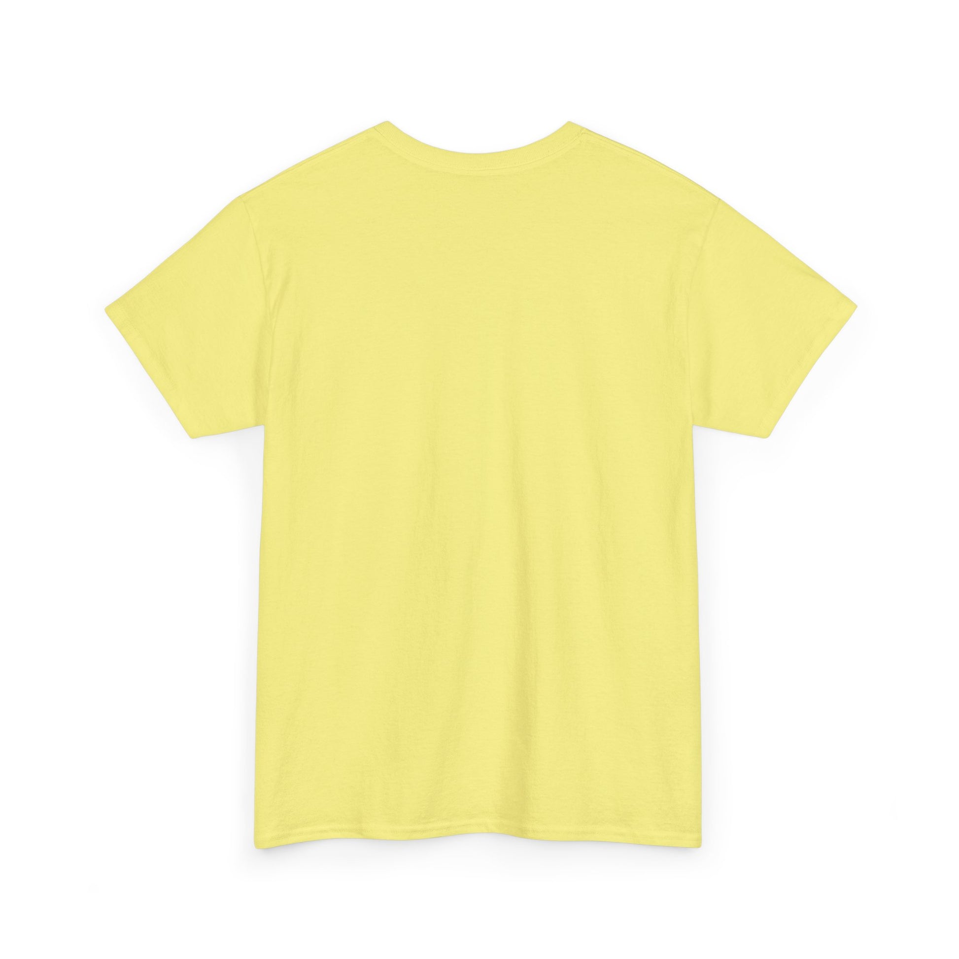 Back view of a yellow Love is Everything T-Shirt showcasing a classic fit and soft fabric