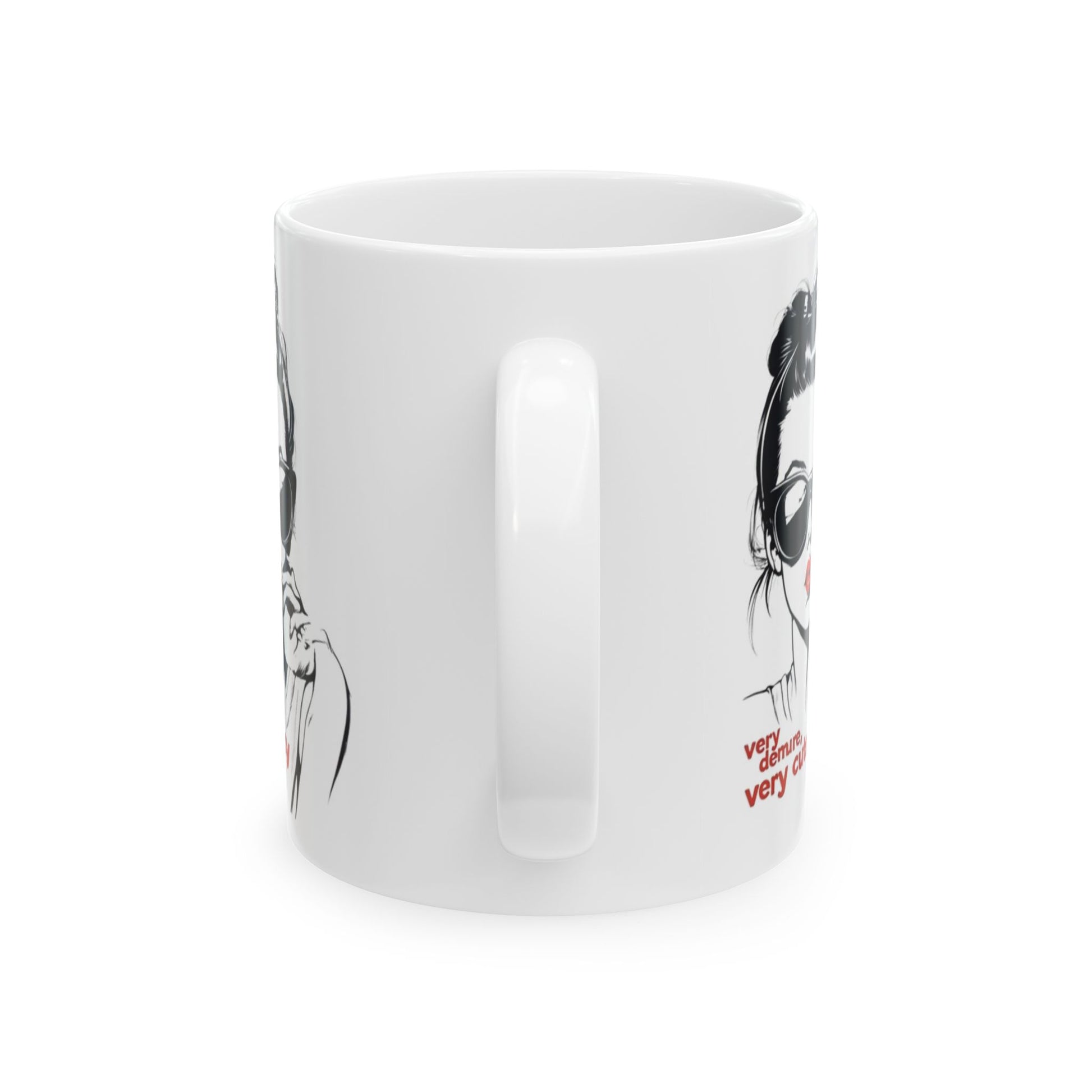 Very Cutesy, Very Demure Mug featuring a chic design with a stylish woman in sunglasses
