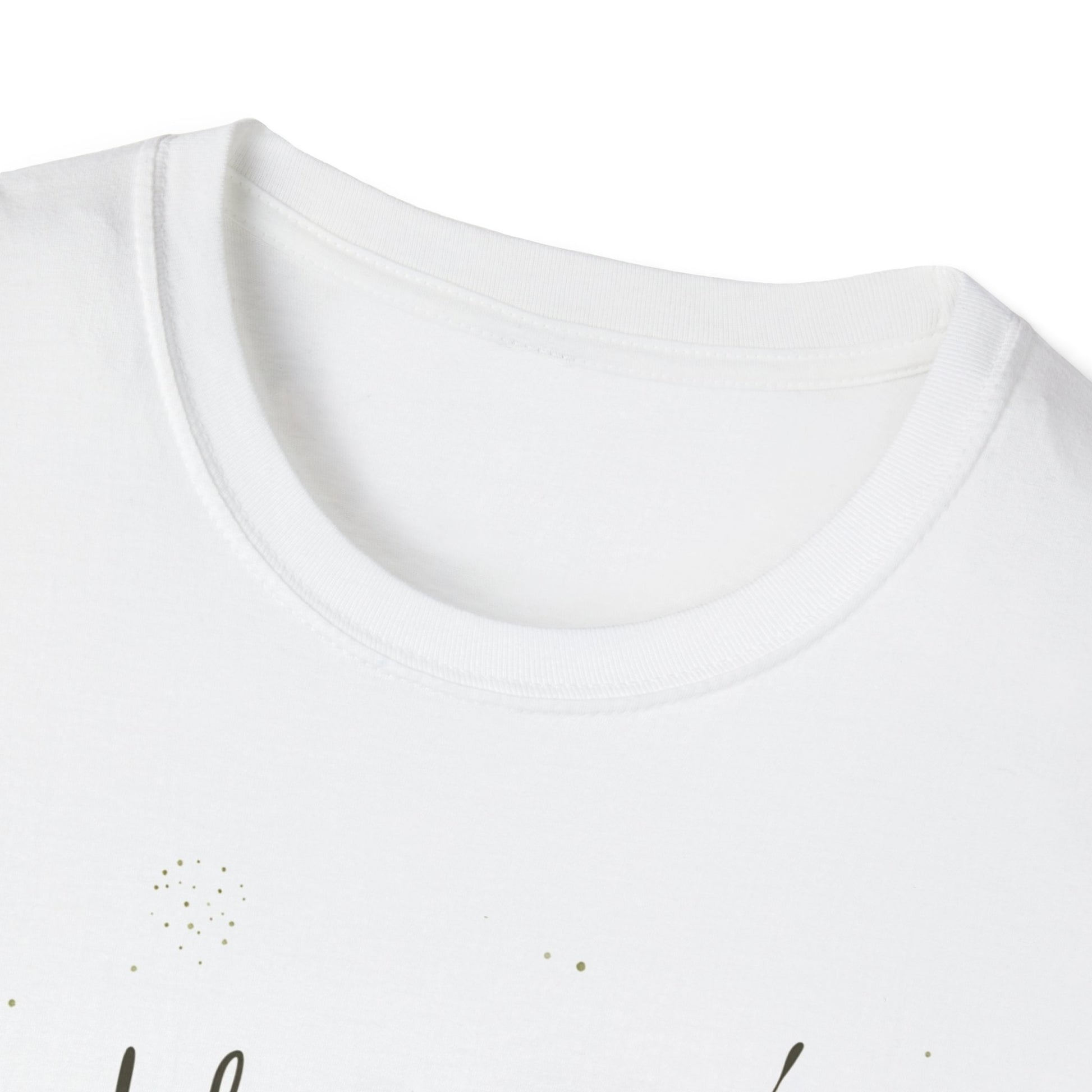 Whimsical dandelion t-shirt featuring a playful design on a soft white fabric