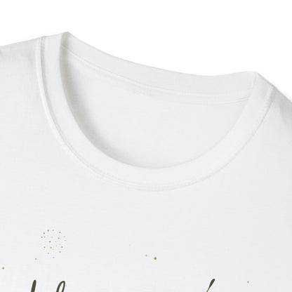 Whimsical dandelion t-shirt featuring a playful design on a soft white fabric