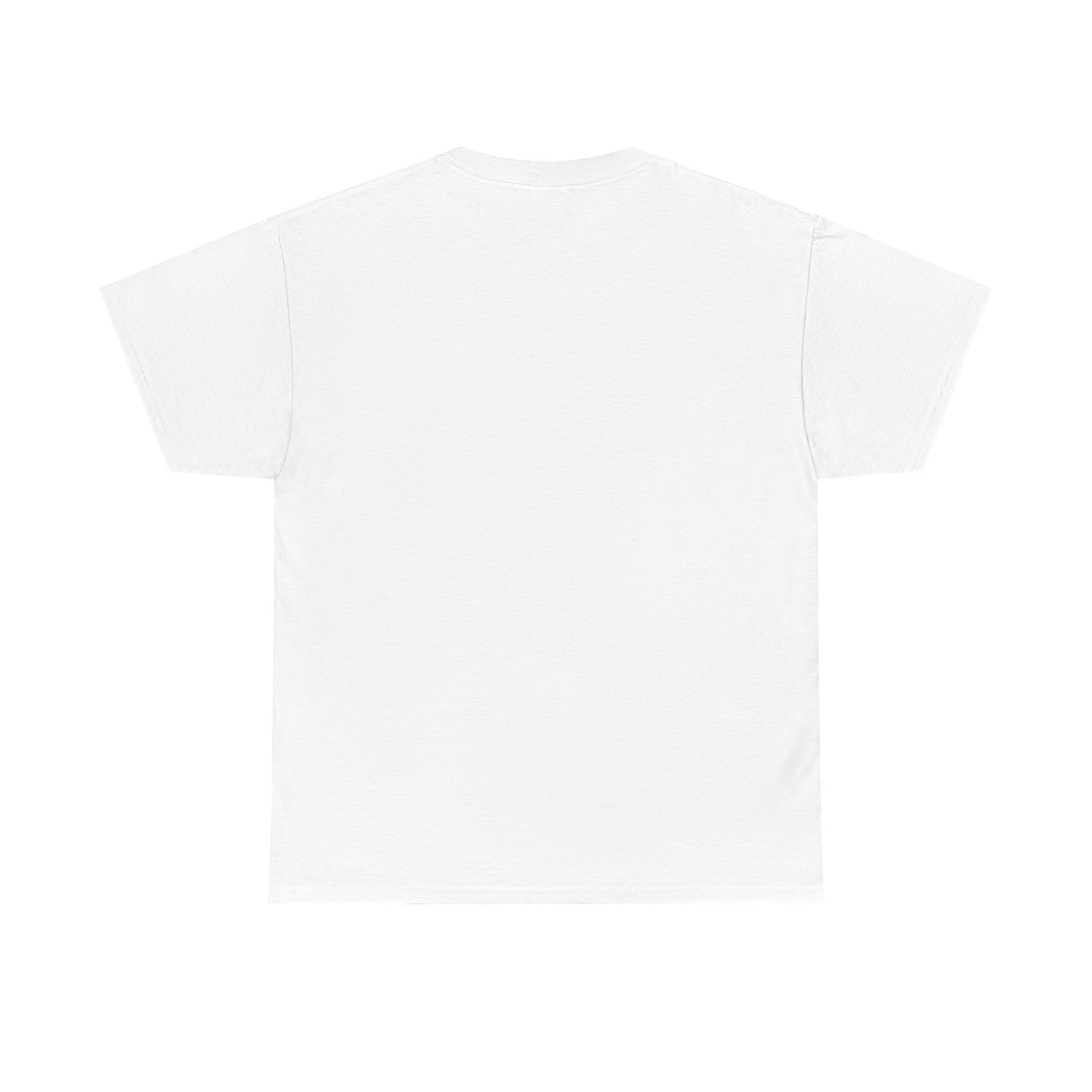 Back view of a white Yeshua inspirational t-shirt showcasing a simple and clean design